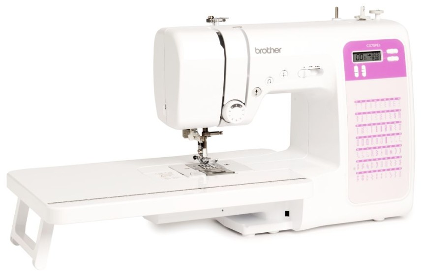 Shopty Brother CX70PE (Patchwork Edition) - Macchina per cucire elettronica con 70 punti di cucito (utili elastici ornamentali) cucitura Automatica display multifunzione + Tavolo Quilt & Patchwork