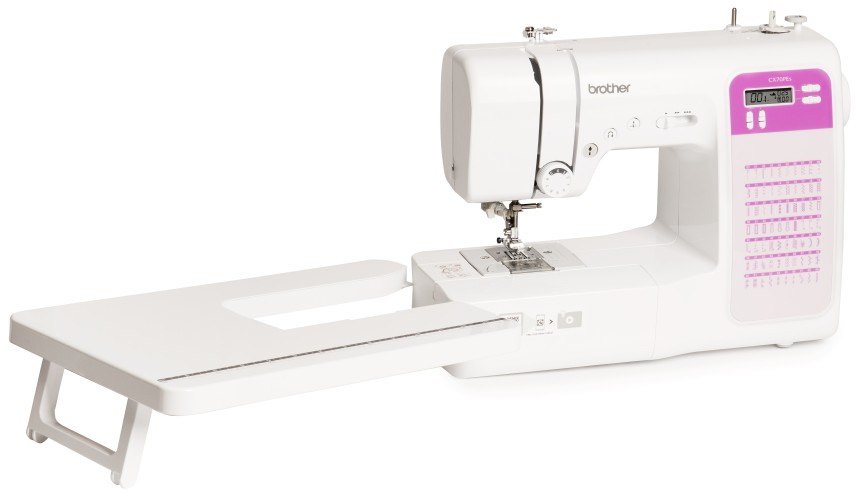 Shopty Brother CX70PES (Patchwork Edition) - Macchina per cucire elettronica con 70 punti di cucito (utili elastici ornamentali) cucitura Automatica display multifunzione + Tavolo Quilt & Patchwork