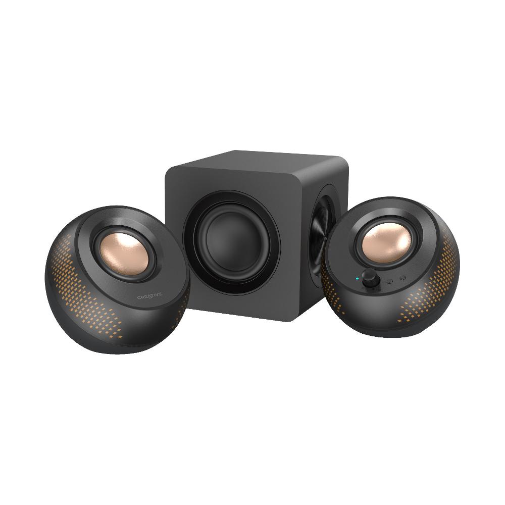 ﻿Creative Pebble X Plus Altoparlanti con subwoofer 2.1 USB-C e illuminazione RGB personalizzabile per computer Moda