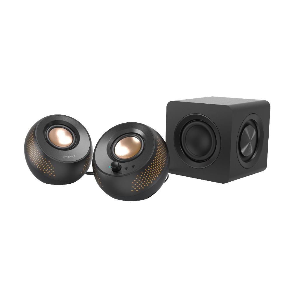 ﻿Creative Pebble X Plus Altoparlanti con subwoofer 2.1 USB-C e illuminazione RGB personalizzabile per computer Moda