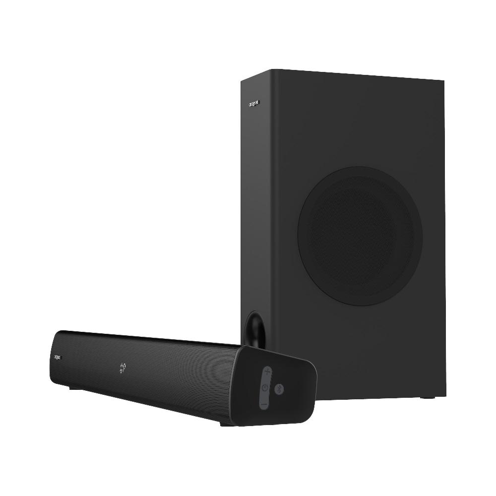 Creative Stage V2 Soundbar e subwoofer 2.1 con Clear Dialog e Surround di Sound Blaster per TV e monitor desktop Consegna Veloce