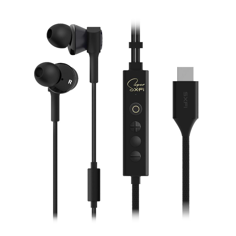 Creative SXFI TRIO Cuffie in-ear USB-C a triplo diffusore con tecnologia Super X-Fi incorporata e personalizzata in base alle tue orecchie Affare Del Giorno