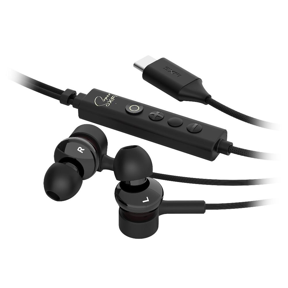 Creative SXFI TRIO Cuffie in-ear USB-C a triplo diffusore con tecnologia Super X-Fi incorporata e personalizzata in base alle tue orecchie Affare Del Giorno