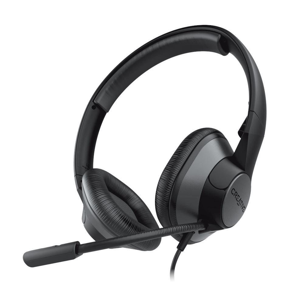 Creative HS-720 V2 Cuffie USB con microfono a condensatore con cancellazione del rumore e telecomando a cavo con pulsante di disattivazione del microfono per le videochiamate