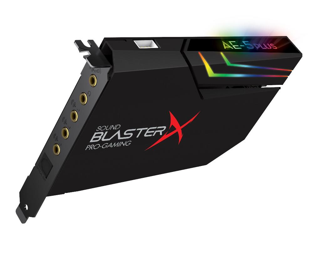 Creative Sound BlasterX AE-5 Plus Scheda audio e DAC da gaming PCI-e ad alta risoluzione con illuminazione RGB codifiche Dolby Digital Live e DTS Ultimi tre giorni