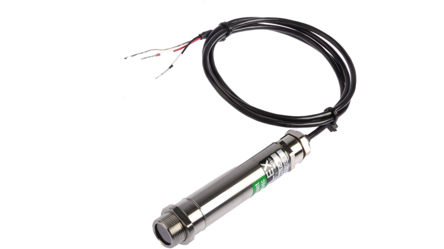Rs-Online Sensore di temperatura IR Calex temperatura -20°C → +100°C Segnale di uscita in mA 4-20 mA cavo da 1m