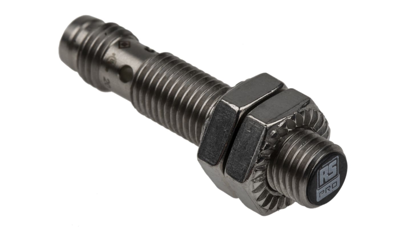 Rs-Online Sensore di prossimità Cilindro filettato RS PRO M8 rilevamento 2 mm 10 → 30 V c.c