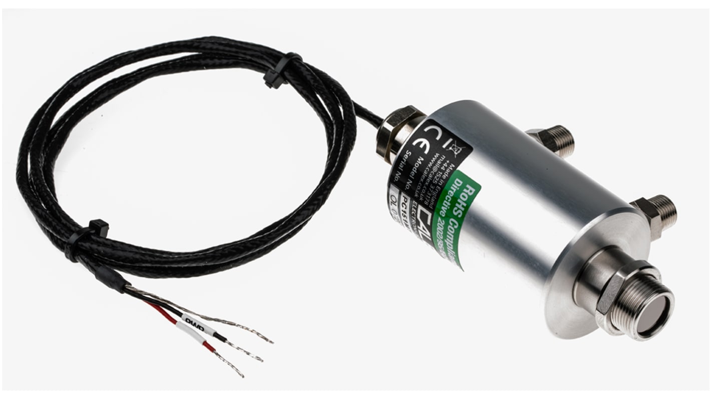 Rs-Online Sensore di temperatura IR Calex temperatura 0°C → +250°C Segnale di uscita in mA 4-20 mA cavo da 1m