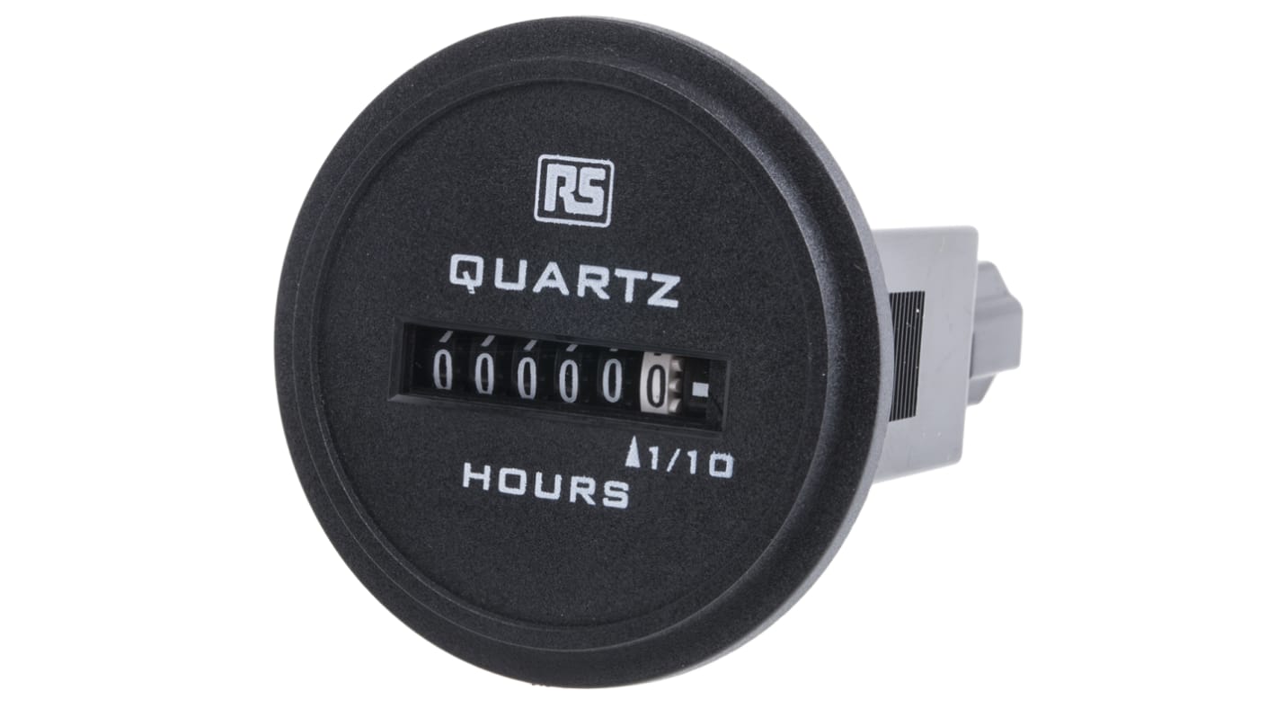 Rs-Online Contatore elettronico RS PRO Ore 50Hz display Analogico 6 cifre 4 → 30 V c.a./c.c
