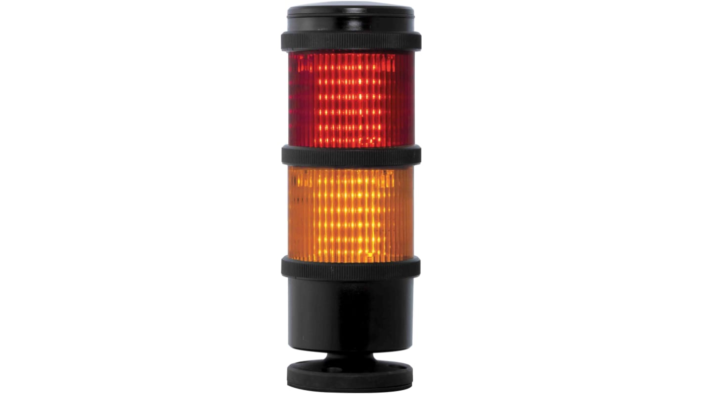 Rs-Online Torretta di segnalazione RS PRO 24 V LED 2 elementi lenti Rosso/Ambra Moda