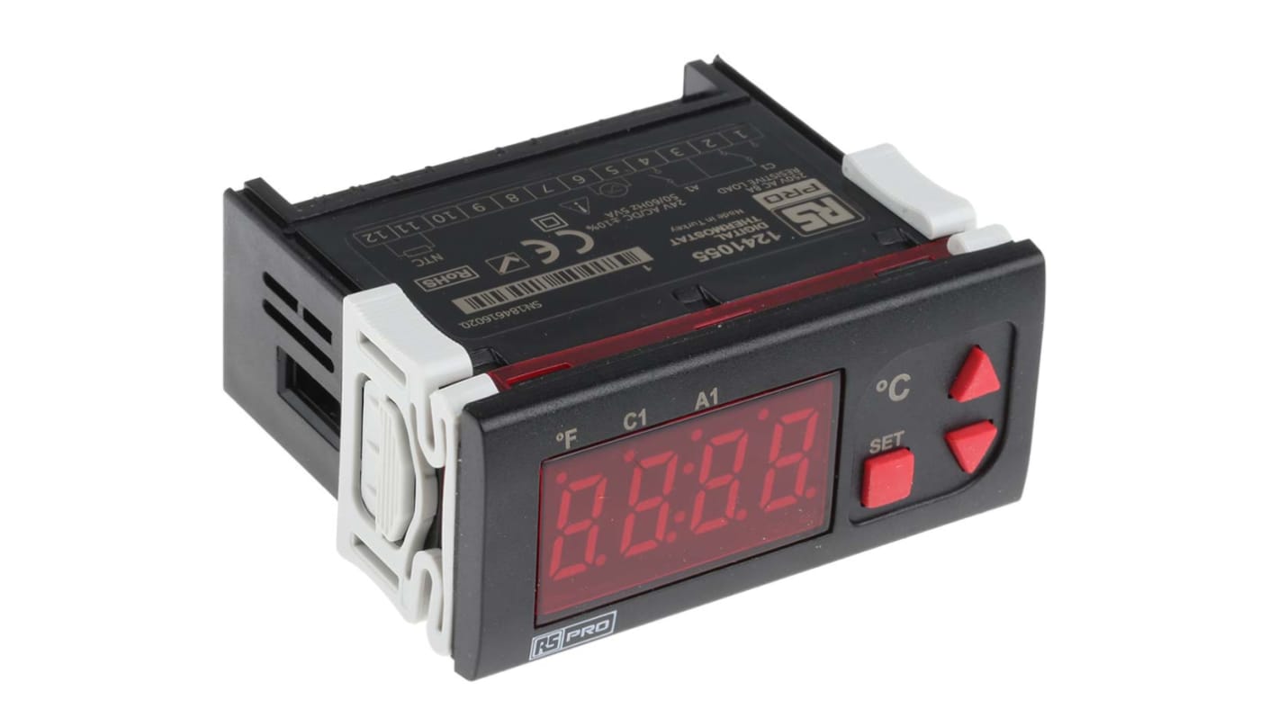 Rs-Online Regolatore di temperatura On/Off RS PRO 24 V ca/cc 77 x 35mm 2 uscite Relè Ultimi tre giorni