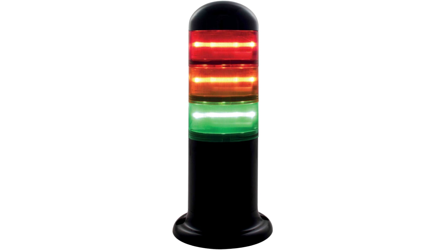 Rs-Online Torretta di segnalazione RS PRO 24 V ca/cc LED lenti Rosso/Verde/Ambra Offerta