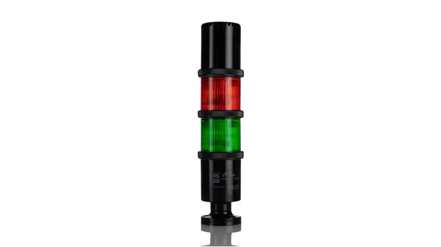 Rs-Online Torretta di segnalazione RS PRO 240 V CA LED 2 elementi lenti Verde/Rosso Vendita Calda