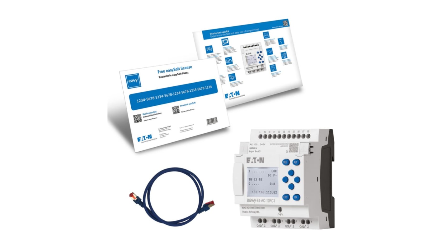 Rs-Online Starter kit Eaton EasyE4 ingressi: 8 uscite: 4 Ultimi tre giorni