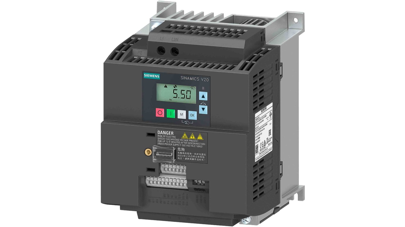 Rs-Online Inverter Siemens 2 2 kW 200 → 240 V c.a. 1 fase 0 → 550Hz Hotsell