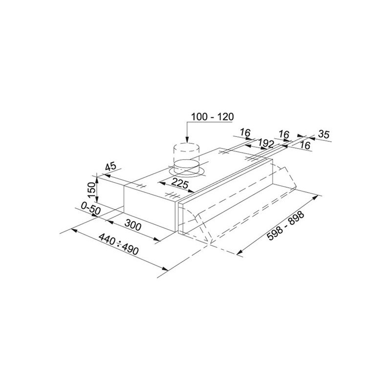 Franke FSI 932 GR Cappa aspirante a parete Grigio 225 m³/h D Pezzi Unici