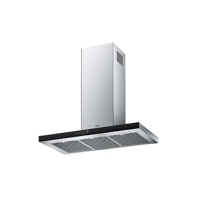 Franke T-SHAPE AVANT-SILENCE FTLN H45 X/BK GLASS A90 FRK Cappa aspirante a parete Nero Acciaio inox 750 m³/h A+ Qualità Garantita