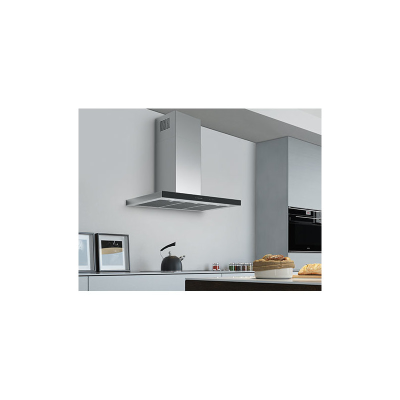 Franke T-SHAPE AVANT-SILENCE FTLN H45 X/BK GLASS A90 FRK Cappa aspirante a parete Nero Acciaio inox 750 m³/h A+ Qualità Garantita