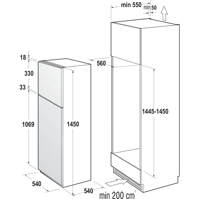 Hisense RI1P205NEWE frigorifero con congelatore Da incasso 205 L E Bianco Sottocosto