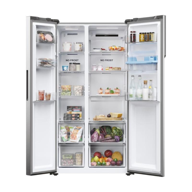 Haier SBS 90 Serie 5 HSR5918DWMP frigorifero side-by-side Libera installazione 521 L D Platino Acciaio inox Negozio