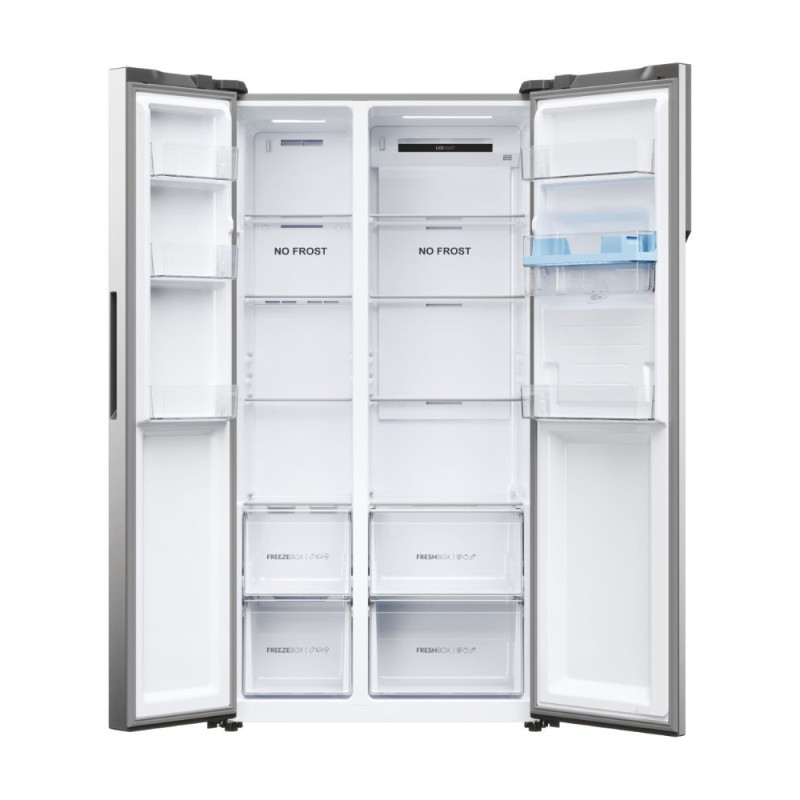 Haier SBS 90 Serie 5 HSR5918DWMP frigorifero side-by-side Libera installazione 521 L D Platino Acciaio inox Negozio
