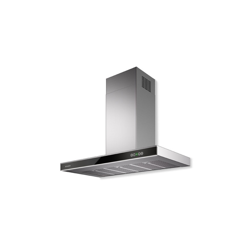 FABER S.p.A. ONYX-T BK GLASS/X A90 Cappa aspirante a parete Acciaio inox 380 m³/h A++ In Saldo