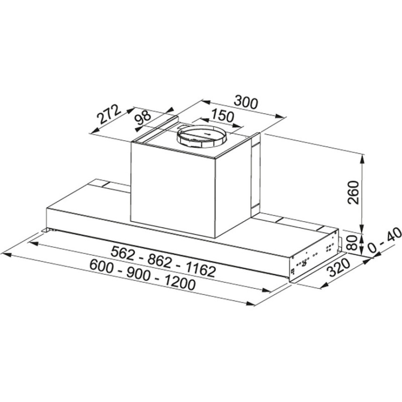Franke Smart Style Plus 608 Integrato Acciaio inox 550 m³/h A In Linea
