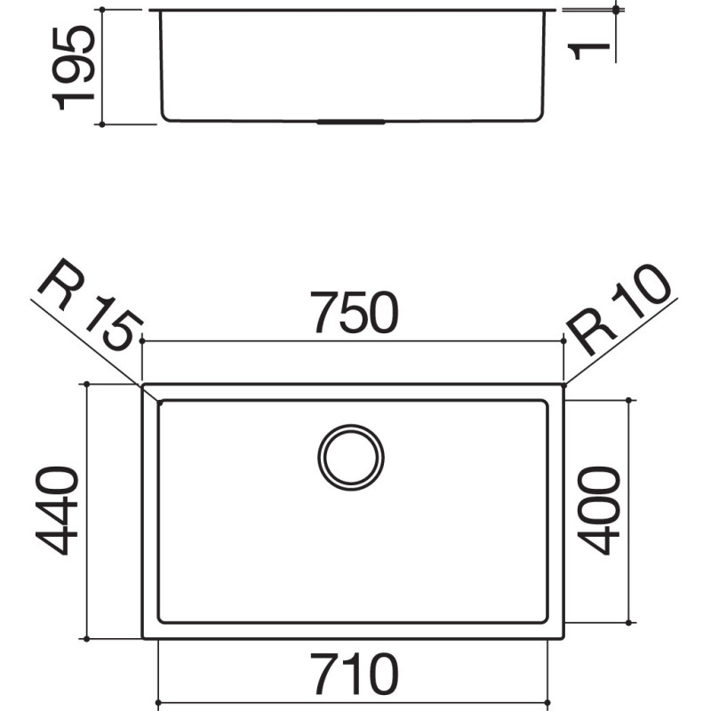 Barazza 1X7040I lavello Lavello ad incasso Rettangolare Acciaio inox Ultimi tre giorni