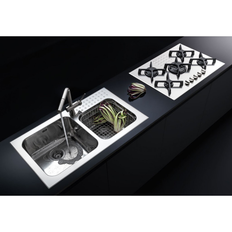 Barazza 1IS12060/2S lavello Lavello montato su piano Rettangolare Acciaio inox Sostegno trimestrale