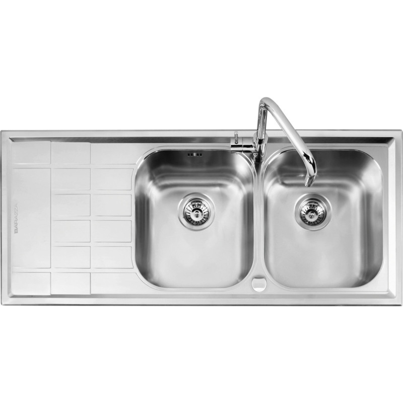Barazza 1LLV120/2S lavello Lavello ad incasso Rettangolare Acciaio inox Enormi sconti