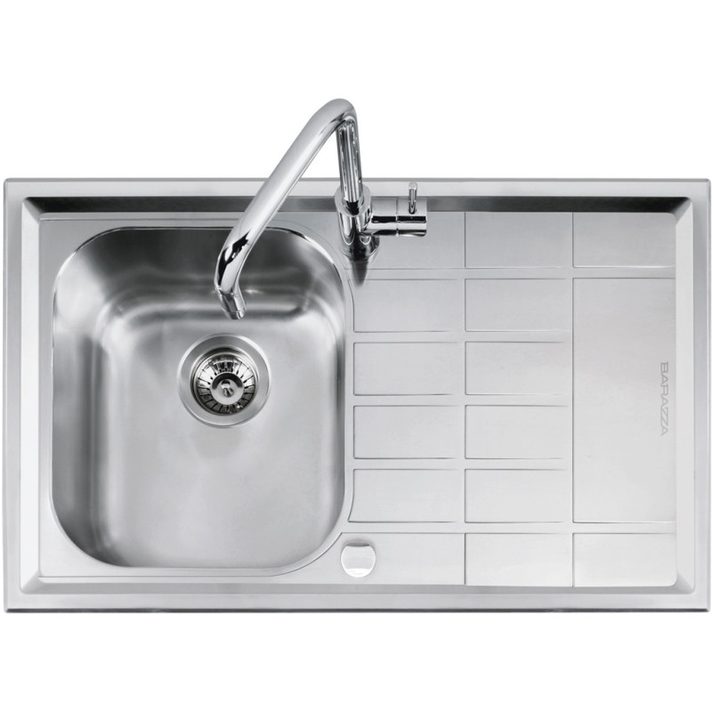 Barazza 1LLV90/1D lavello Lavello ad incasso Rettangolare Acciaio inox Trasporto libero internazionale