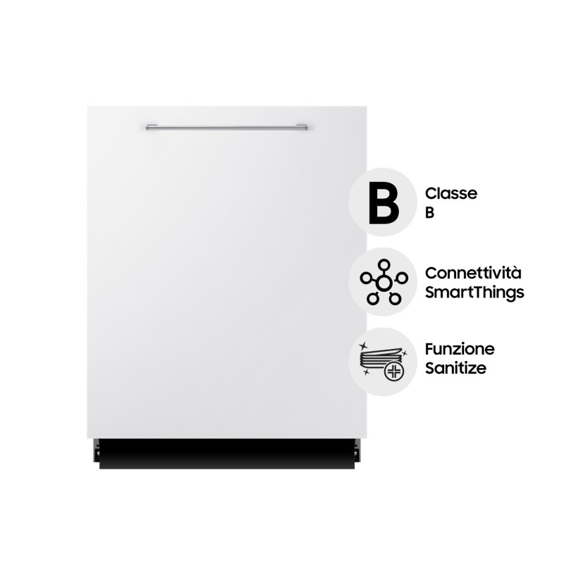 Samsung DW60A8070BB Lavastoviglie da incasso a scomparsa totale Serie 8500 14 coperti B Terzo cesto per posate Sottocosto