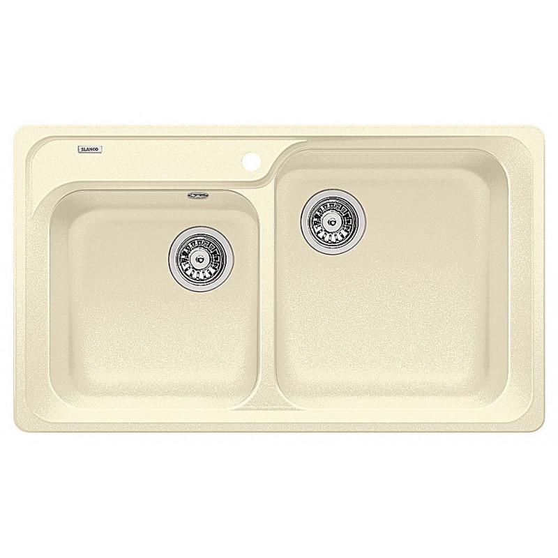 Blanco NOVA 8 1217075 Lavello incasso 86 x 50 cm Silgranit 2 Vasche - Avana RG Sconto di tempo limitato