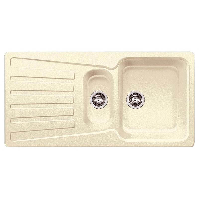 Blanco NOVA 6 S 1217081 Lavello incasso 100 x 50 cm Silgranit 2 Vasche e Gocciolatoio - Avana Grande vendita
