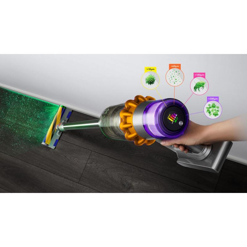 Dyson V15 Detect Absolute aspirapolvere senza filo Nichel Giallo Senza sacchetto Fornitura limitata