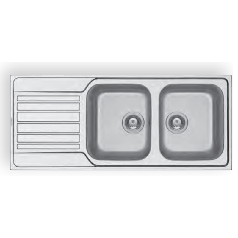 PYRAMIS 107174030 Lavello Fedra Extra Vasca DX 1160x500 mm Acciaio inox Spazzolato Latest fashion
