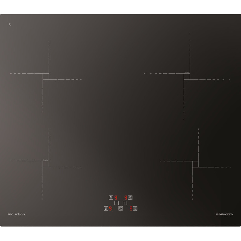 Barazza 1PIDG64N piano cottura Nero Da incasso 60 cm Piano cottura a induzione 4 Fornello(i) Black Friday Prezzi