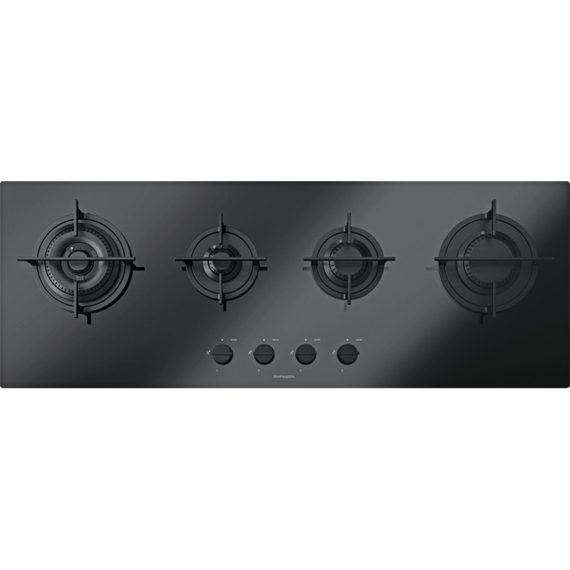 Barazza 1PMD104N piano cottura Nero Da incasso Gas 4 Fornello(i) Italia