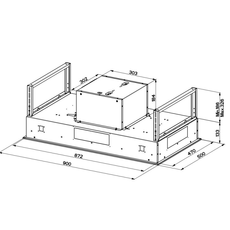 FABER S.p.A. C-AIR KL A90 Integrato a soffitto Nero Marrone 700 m³/h Fino Al -60%