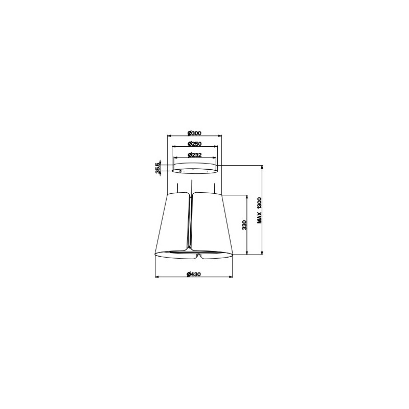 FABER S.p.A. Beat DG Matt F45 Sospeso Grigio 720 m³/h Sottocosto