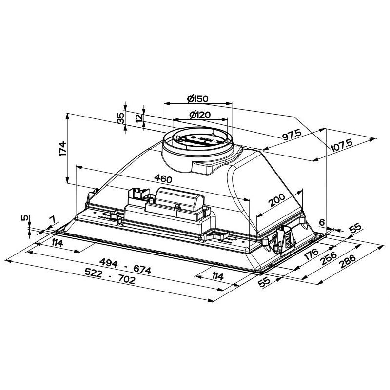 FABER S.p.A. Inka Smart HC X A70 Integrato Acciaio inox 390 m³/h B Negozio