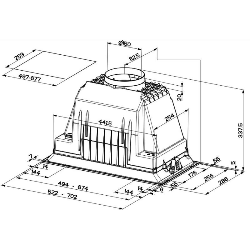 FABER S.p.A. Inka Plus HC X A52 Integrato Acciaio inox 580 m³/h B In Saldo