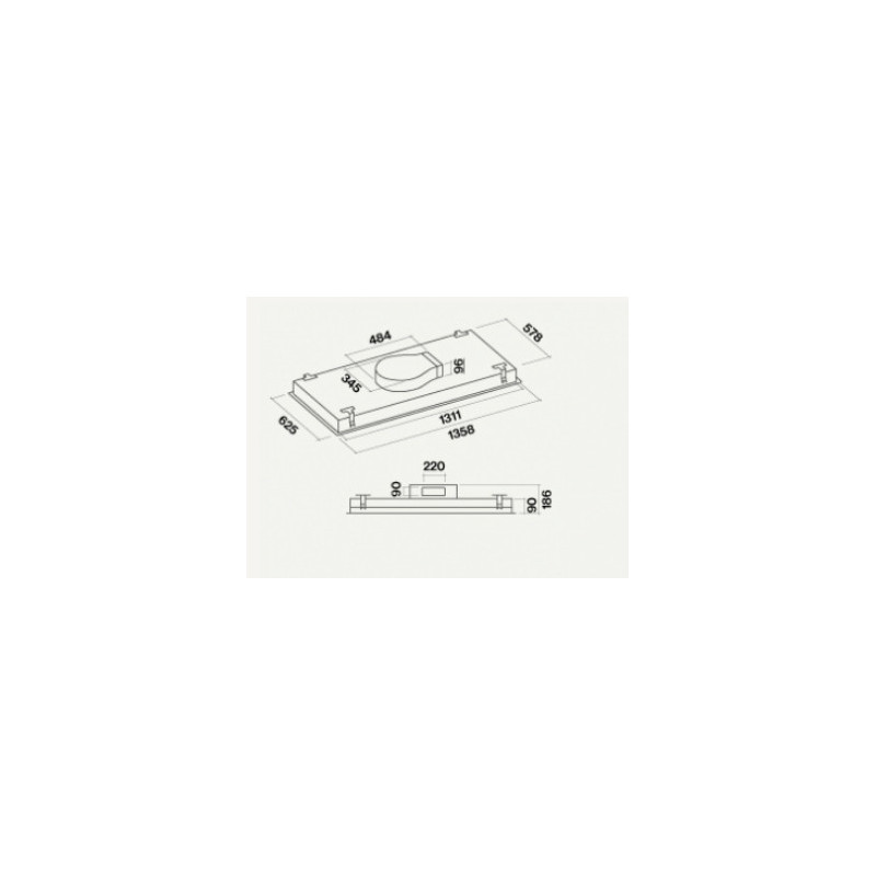Falmec Nuvola 140 Integrato a soffitto Bianco C Esporta salva