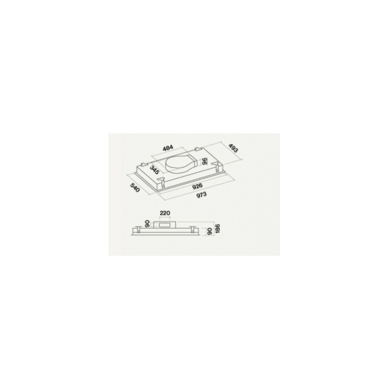 Falmec Nube Integrato a soffitto Acciaio inox 800 m³/h B Black Friday Prezzi