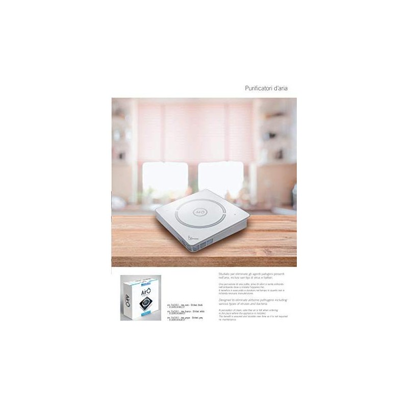 Baraldi purificatore AirO' Desk 15 m3/h 240V 50/60Hz 8W - Bianco Promozione