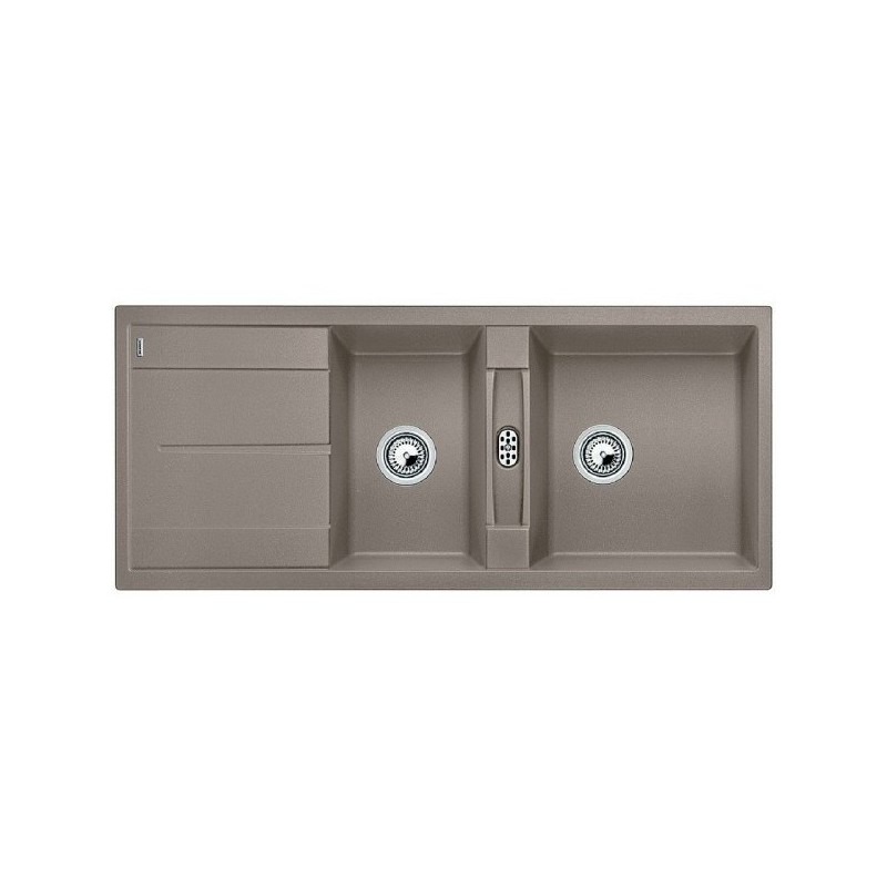 BLANCO 1517357 Metra 8 S 2 vasche+gocciolatoio reversibile 116x50cm Silgranit Tartufo Negozi Online