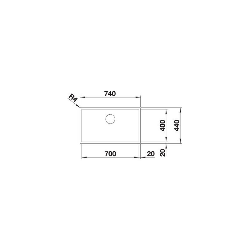 BLANCO 1523099 Lavello Zerox Durinox 700-IF 74x44cm Inox Consegna Veloce