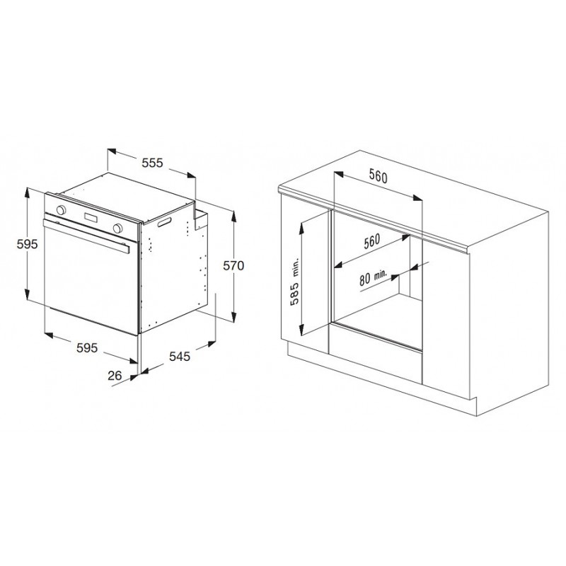 BLANCO 1043200 Forno Elettrico Chef Plus 9 funzioni 64 litri Inox A+ Prezzo Ridotto