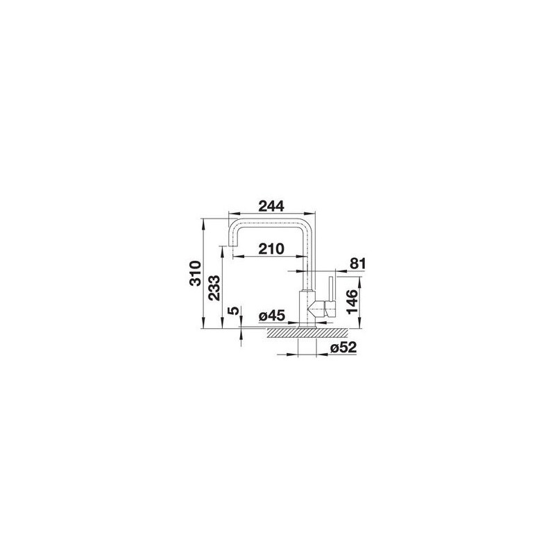 BLANCO 1523103 MISCELATORE MILI canna alta girevole fino a 360 flessibile 350 mm antracite Super Saving Price
