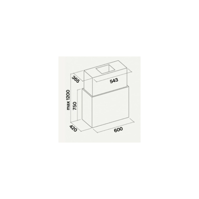 Falmec Laguna Cappa aspirante a isola Bianco 800 m³/h B Duty-free